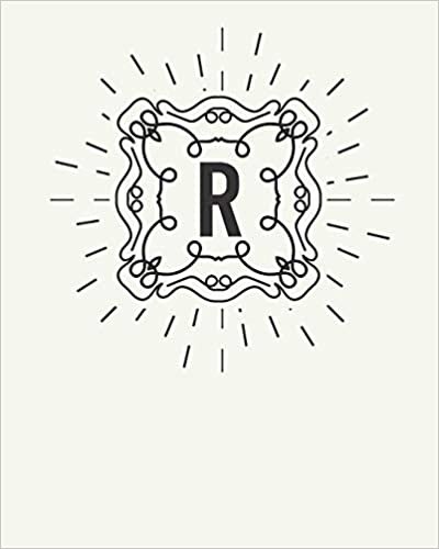 indir R: 110 Dot-Grid Pages | Monogram Journal and Notebook with a Light Background and Classic Line Design | Personalized Initial Letter Journal | Monogramed Composition Notebook