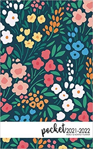 2021-2022 Weekly & Monthly Pocket Planner: 2021-2022 Pocket ,Mini, Purse Size Planner, 24 Months Calendar with Monthly Spread View and Holiday and ... Quotes| Mini Calendar 2021,2022, Flower Cover indir