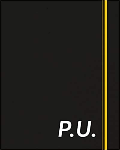 P.U.: Classic Monogram Lined Notebook Personalized With Two Initials - Matte Softcover Professional Style Paperback Journal Perfect Gift for Men and Women