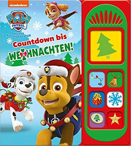 Nickelodeon PAW Patrol: Countdown bis Weihnachten! Pappbilderbuch mit 7 Sounds indir