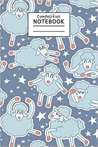 Sheep Composition Notebook: Wide Ruled Writing Notebook for Boys and Girls, Pattern Blank Lined Book indir