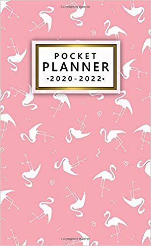 Pocket Planner 2020-2022: Pretty Pink Flamingo Silhouette Three Year Organizer & Calendar with Monthly Spread View - 3 Year Diary & Agenda with U.S. Holidays, Phone Book, Inspirational Quotes & Notes indir