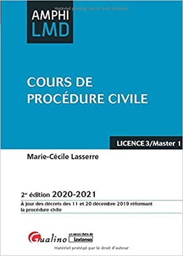indir Cours de procédure civile (2020) (Amphi LMD)