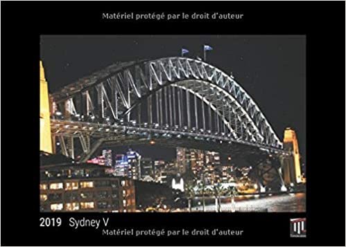 Sydney V 2019 - Édition noire - Calendrier mural Timokrates, calendrier photo, calendrier photo - DIN A4 (30 x 21 cm) indir
