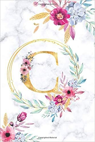 indir C: Monogram Notebook Letter c Initial alphabetical Journal for Writing And Notes Elegant Pink watercolor Floral Gold Marble Design (6x9) Pretty ... Diary Monogrammed Gifts for Women &amp; Girls
