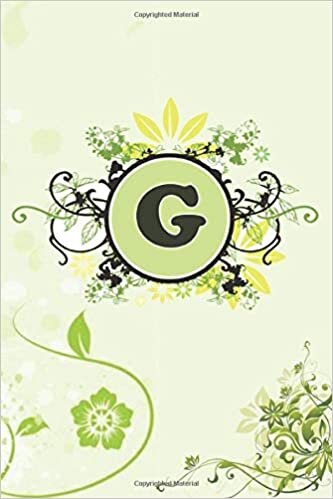 G: Attractive journal notebook Monogram Letter G ;(Personalized notebook): Blank Lined Monogram Initial Journal Notebook for Composition, Sketching, Inspiration, and Notes, (6x9 inches) with 120 Pages indir