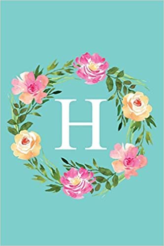 indir H: Monogram Initial Letter H Composition Notebook Journal for Girls and Women (Floral Notebook)