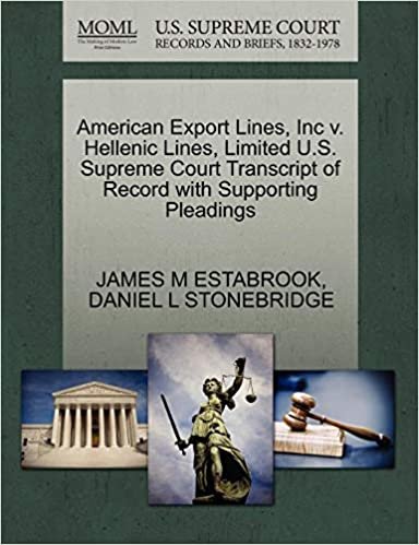 indir American Export Lines, Inc v. Hellenic Lines, Limited U.S. Supreme Court Transcript of Record with Supporting Pleadings