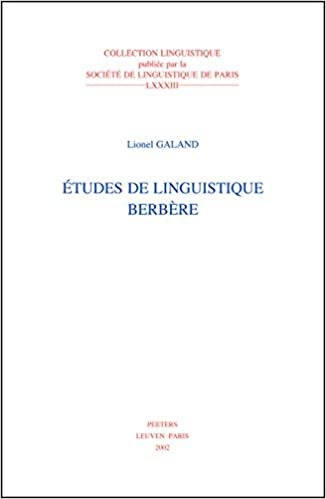 Etudes de Linguistique Berbere (Collection Linguistique de la Societe de Linguistique de Par) indir