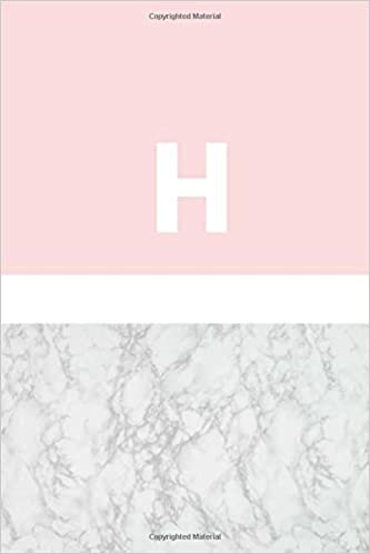 H: Marble and Pink / Monogram Initial 'H' Notebook: (6 x 9) Diary, Daily Planner, Lined Journal For Writing, 100 Pages, Soft Cover indir