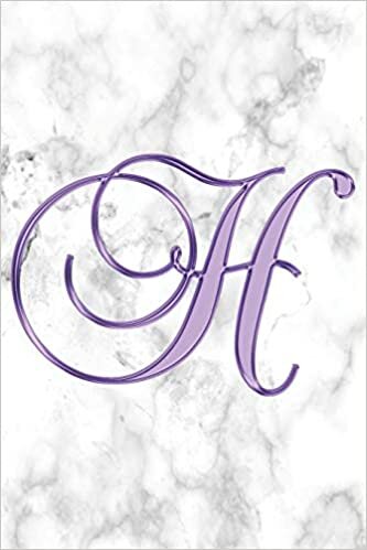 indir H Journal: A Monogram H Initial Capital Letter Notebook For Writing And Notes: Great Personalized Gift For All First, Middle, Or Last Names (Purple Gold White Marble Print)
