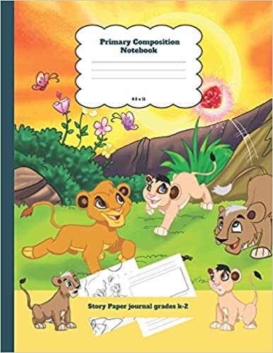 indir Primary Composition Notebook Story Paper Journal Grades k-2: Lion Family Theme Dashed Mid Line and Picture Space School Exercise Book Plus Coloring ... Girls (The Forgiving Lion Notebook, Band 16)