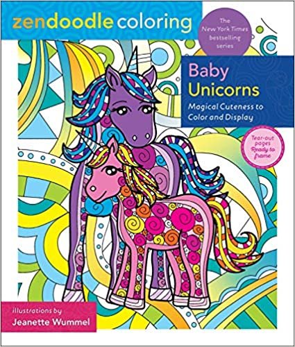 indir Zendoodle Coloring: Baby Unicorns: Magical Cuteness to Color and Display
