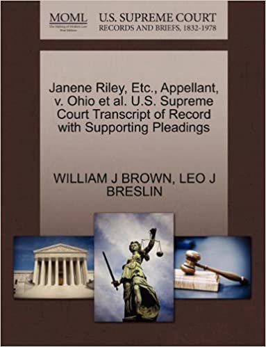 Janene Riley, Etc., Appellant, V. Ohio et al. U.S. Supreme Court Transcript of Record with Supporting Pleadings indir