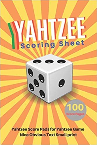 Yahtzee Scoring Sheet: V.6 Yahtzee Score Pads for Yahtzee Game Nice Obvious Text Small print Yahtzee Score Sheets 6 by 9 inch indir
