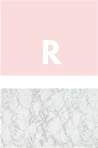 indir R: Marble and Pink / Monogram Initial &#39;R&#39; Notebook: (6 x 9) Diary, Daily Planner, Lined Journal For Writing, 100 Pages, Soft Cover