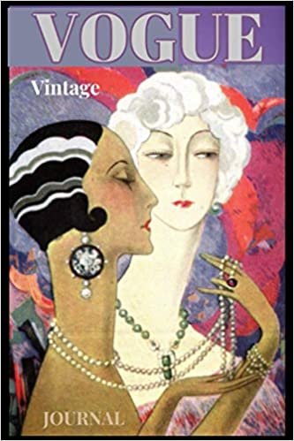 VINTAGE VOGUE JOURNAL: Cover inspired by vintage fashion magazine - Alternate lined and blank pages - Great gift for someone who loves clothing and fashion