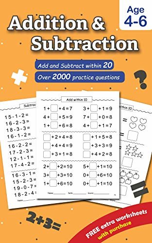 ダウンロード  Addition and Subtraction, Age 4-6 Math, Number 0-20, Number tracing, Daily Practice, Over 100 Pages Worksheets, Over 2000 Practice Questions, Homeschool. (English Edition) 本