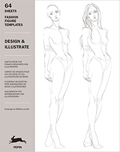 Design & Illustrate: Fashion Figure Templates (Multilingual Edition) (Sketch Book for Fashion Design) indir