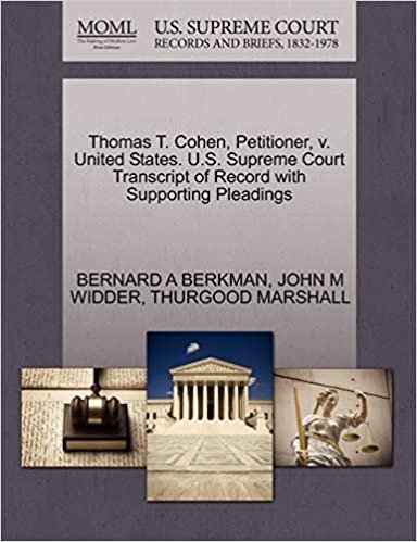 Thomas T. Cohen, Petitioner, v. United States. U.S. Supreme Court Transcript of Record with Supporting Pleadings indir