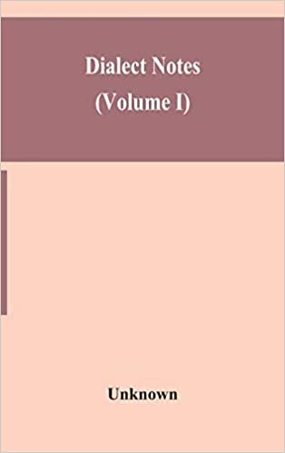 Dialect notes (Volume I) indir