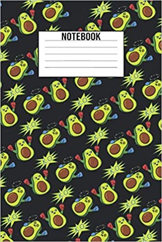 indir K.O Notebook: Avocado journal gift with a avocado pattern layout and a lined cover panel| 6x9 inches | dotgrid dotted pages | 150 pages