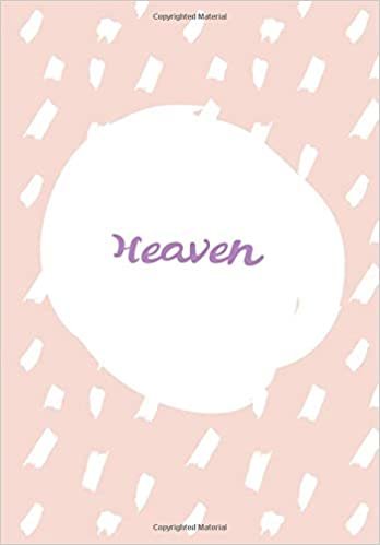 indir Heaven: 7x10 inches 110 Lined Pages 55 Sheet Rain Brush Design for Woman, girl, school, college with Lettering Name,Heaven