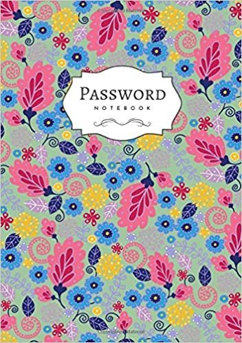 Password Notebook: B5 Login Journal Organizer Medium with A-Z Alphabetical Tabs | Large Print | Fairly Tale Floral Design Green indir
