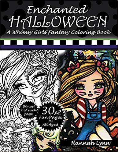 ダウンロード  Enchanted Halloween: A Whimsy Girls Fantasy Coloring Book 本