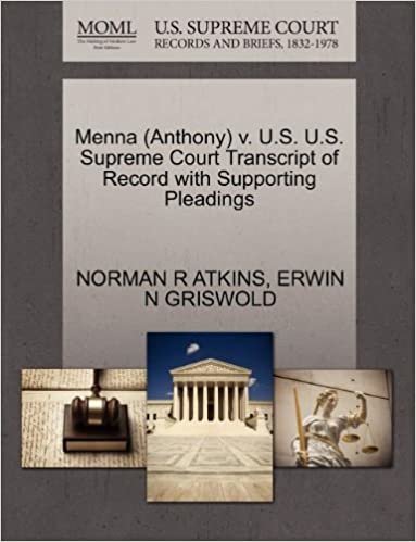 Menna (Anthony) v. U.S. U.S. Supreme Court Transcript of Record with Supporting Pleadings indir