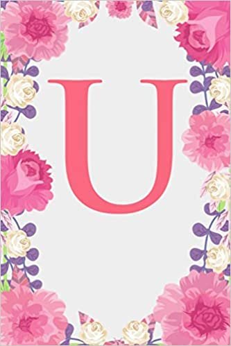 indir U: Letter U Monogram Initials Pink Rose Floral Notebook &amp; Journal