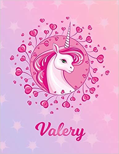 Valery: Unicorn Sheet Music Note Manuscript Notebook Paper | Magical Horse Personalized Letter V Initial Custom First Name Cover | Musician Composer ... Notepad Notation Guide | Compose Write Songs indir