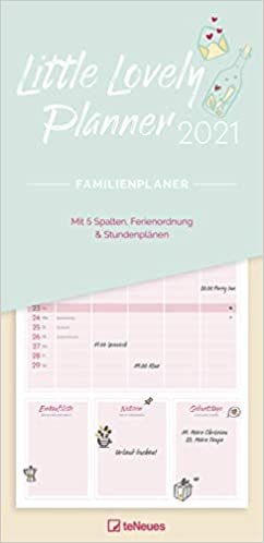 Little Lovely Planner 2021 Familienplaner - Familien-Timer - Termin-Planer - Kinder-Kalender - Familien-Kalender - 22x45 indir