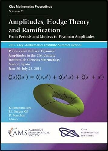 indir Amplitudes, Hodge Theory and Ramification: From Periods an Motives to Feynman Amplitudes: 2014 Clay Mathematics Institute Summer School Periods and ... 2014 (Clay Mathematics Proceedings, Band 21)