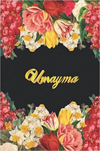 indir Umayma: Lined Notebook / Journal with Personalized Name, &amp; Monogram initial U on the Back Cover, Floral cover, Monogrammed Writing Journal for Girls &amp; Women