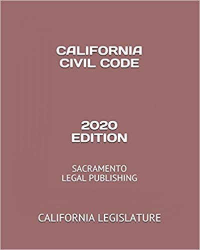 تحميل California Civil Code 2020 Edition: Sacramento Legal Publishing
