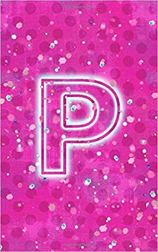 indir P: 5x8 personalized lined journal : pink batik confetti : monogram initial single letter P