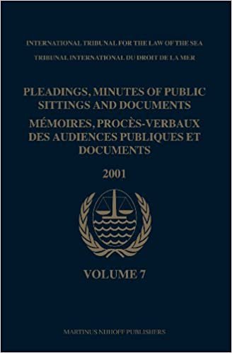 indir Pleadings, Minutes of Public Sittings and Documents/ Memoires, Proces-Verbaux des Audiences Publiques et Documents 2001: v. 7