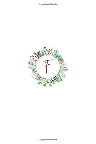 indir Monogram Letter - F - Round Christmas Letter Initial Monogram Letter, College Ruled Notebook: Lined Notebook / Journal Gift, 120 Pages, 6x9, Soft Cover, Matte Finish