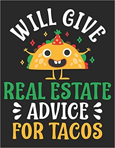 تحميل Will Give Real Estate Advice for Tacos: College Ruled Composition Notebook 120 Sheets 8.5 x 11