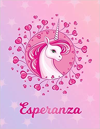 Esperanza: Unicorn Sheet Music Note Manuscript Notebook Paper | Magical Horse Personalized Letter V Initial Custom First Name Cover | Musician ... Notepad Notation Guide | Compose Write Songs indir