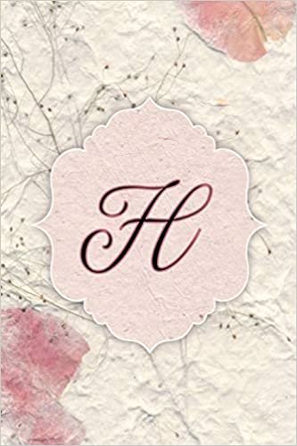indir H: Flower Petal Journal, Monogram Initial Letter H Lined Diary Notebook