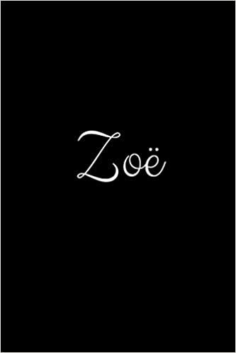 Zoë: notebook with the name on the cover, elegant, discreet, official notebook for notes