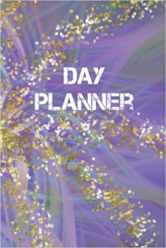 indir Day Planner: &quot;6X9&quot; 110 Page Template Purple Gold Flake Glitter Art Style Glossy Cover Day Planner Book/To Do List Planner/Time Management Planner/Daily Strategic Planner/Day Planner For Kids &amp; Adults
