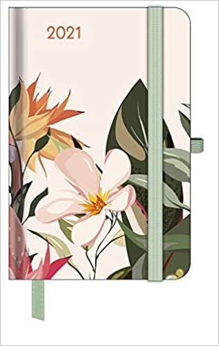 Floral 2021 GreenLine Taschenkalender/Diary klein: Buchkalender - Wochenkalender indir