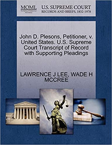 indir John D. Plesons, Petitioner, v. United States. U.S. Supreme Court Transcript of Record with Supporting Pleadings