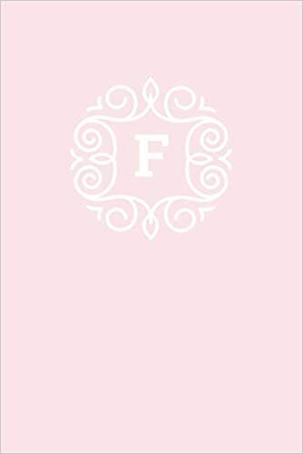 indir F: 110 College-Ruled Pages (6 x 9) | Monogram Journal and Notebook with a Light Pink Background and Simple Vintage Elegant Design | Personalized ... Journal | Monogramed Composition Notebook