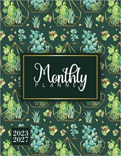 5 Year Planner 2023-2027: Large 5 Year Monthly Planner Calendar Schedule Organizer January 2023 to December 2027, Monthly Planner Cactus, (60 Months) With Federal Holidays, Planner 2023 2027 Weekly and Monthly