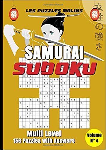 indir Samurai Sudoku Multi Level 156 Puzzles with Answers Volume n°4 - Les Puzzles Malins: Sudoku Puzzle Books for Adults or Kids Easy Medium Hard Level (Samurai Sudoku Multi Level with Solutions, Band 4)