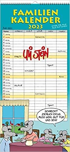 ダウンロード  Uli Stein - Familienkalender 2023: Familienplaner mit 5 Spalten 本